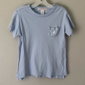 The Beaufort Bonnet Company TBBC Carter Crewneck Light Blue Pocket Tee Size 5